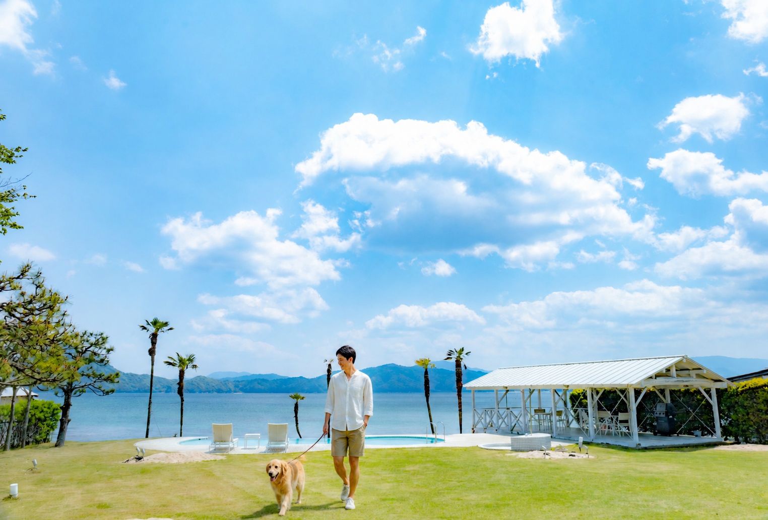 海沿いの朝散歩